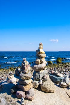 Stone tower on the Beach