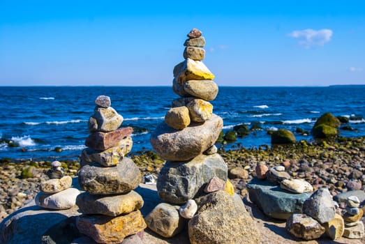 Stone tower on the Beach