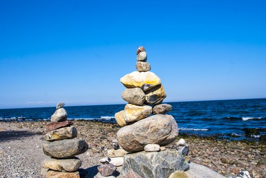 Stone tower on the Beach