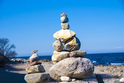 Stone tower on the Beach