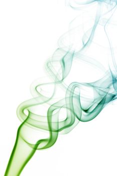 wave and smoke of different colors isolated on white