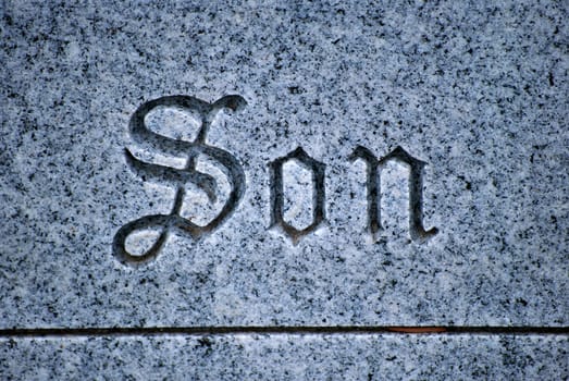 Graveyard with various headstones.