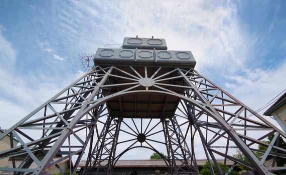 Eiffel water tower at The National Gallery in Bangkok, Thailand