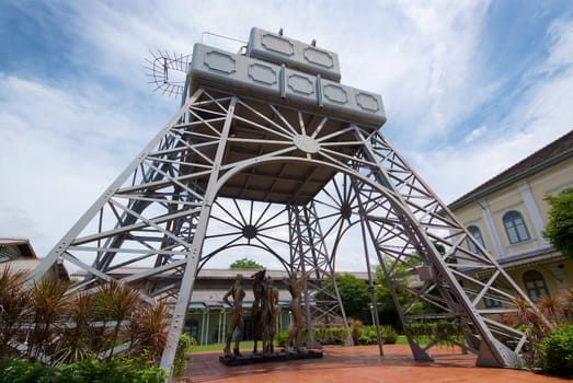 Eiffel water tower at The National Gallery in Bangkok, Thailand