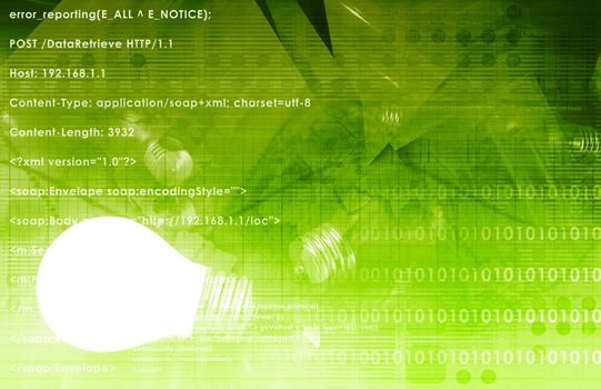 Science Technology Data as a Abstract Art