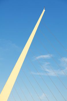 Puente De La Mujer Bridge Of The Women designed by Santiago Calatrava Buenos Aires Argentina