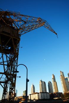 crane in Puerto Madero Buenos Aires Argentina