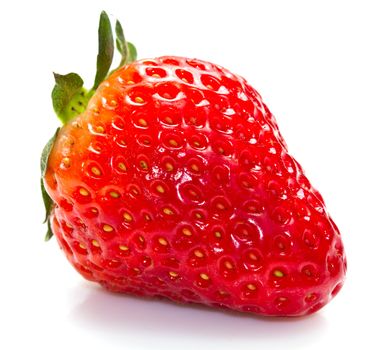 Fresh strawberries  on a white background 