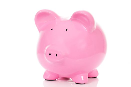 piggy bank, isolated on white in studio