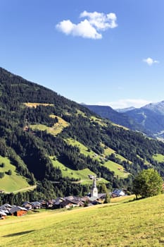 Hauteluce, small village on alpine moutain in France