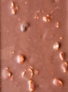 chocolate with nuts closeup photo