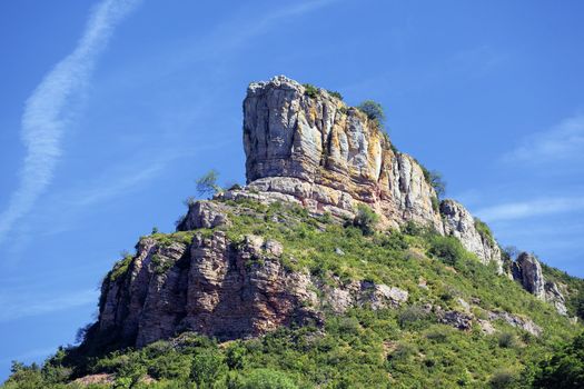 famous Solutre Rock, Burgundy, France 