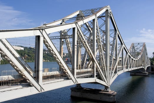 famous rail bridge in Lyon city