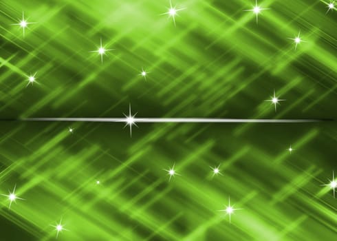 green background with star glitter abstract