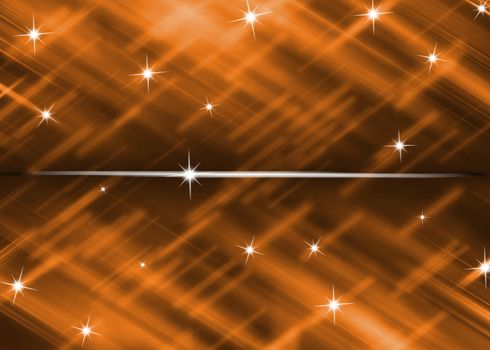 orange background with star glitter abstract