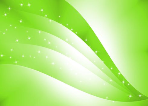 Abstract curve texture with green background