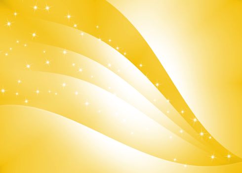 Abstract curve texture with yellow background