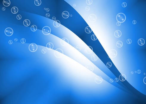 design bubbles abstract and soft blue background