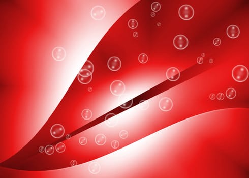 design bubbles abstract and red background