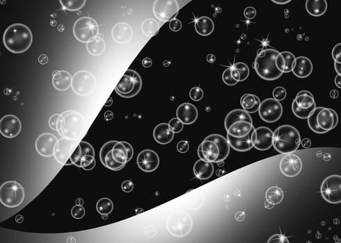 design bubbles texture with black and white  background