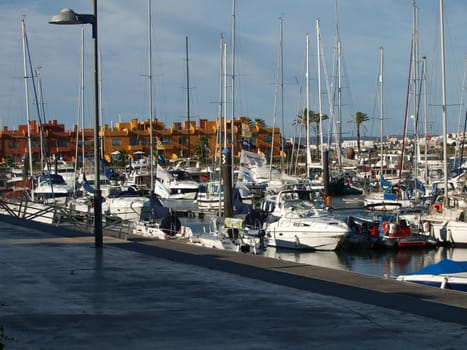 Yacht marina in Portimao. Algarve, Portugal 