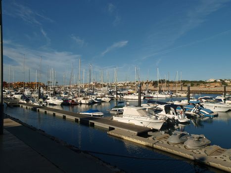 Yacht marina in Portimao. Algarve, Portugal 