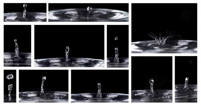 Set of water drops