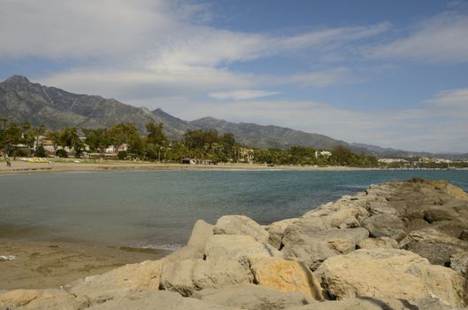 Beach in Marbella, Andalusia, Spain