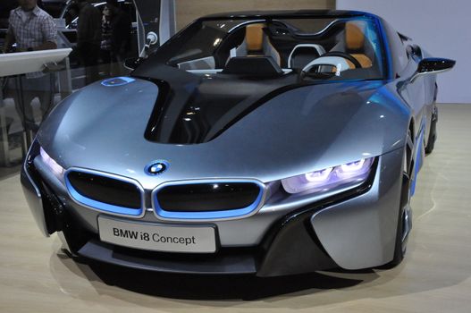 BMW i8 Concept Car at Auto Show