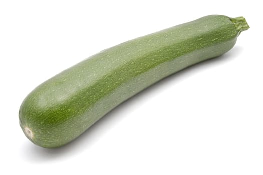 green zucchini closeup on white background
