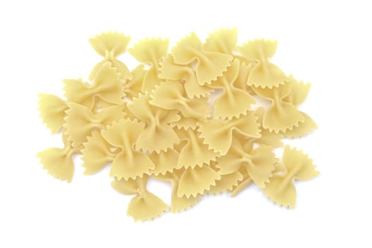 Pasta closeup on white background 
