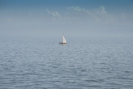 Sailing boats in the lake in Germany