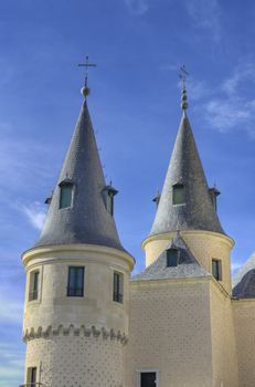 Segovia Alcazar Castle. Ancient Royal palace in Segovia Spain.