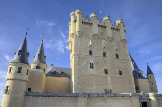 Segovia Alcazar Castle. Ancient Royal palace in Segovia Spain.