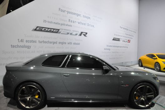 Chevy Code 130R Car at Auto Show