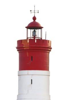 Lighthouse over white isolated background
