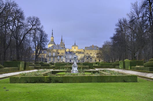 La granja de San Ildefonso Royal Palace in Segovia Spain.