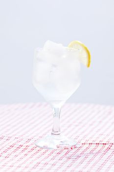 cocktail with ice and  lemon