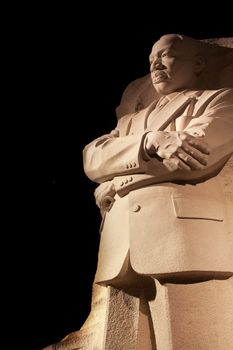 Martin Luther King Jr. Memorial Statue Venus, Jupiter and Stars Night Washington DC Sculptor is Lei Yixin