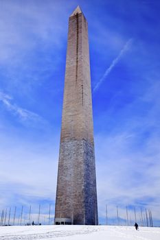 Washington Monument After the Snowstorm Washington DC