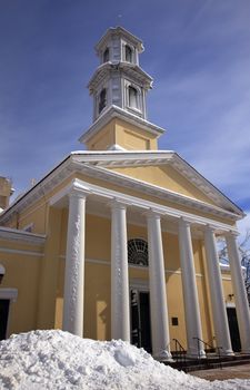 St. John Church, President's Church, President's Park Lafayette Square After Snow Washington DC Church of Presidents since James Madison