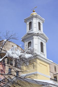 St. John Church, President's Church, President's Park Lafayette Square After Snow Washington DC Church of Presidents since James Madison