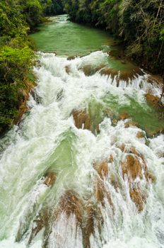 A turbulent river in running through Chiapas in the south of Mexico