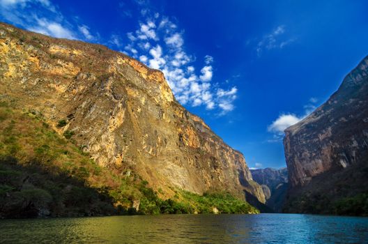 Inside Sumidero Canyon near Tuxtla Gutierrez in Chiapas, Mexico 