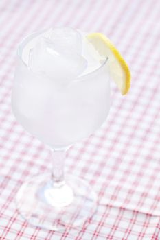 cocktail with ice and lemon