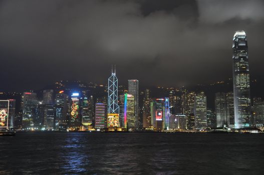 Hong Kong Skyline At Night