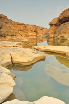 The sandstone sculptures in the shape of exotic beauty.Look like Grand Canyon as Siam in Ubon Ratchathani province thailand.