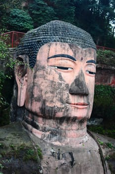 The famous Giant Buddha statue in Sichuan, China