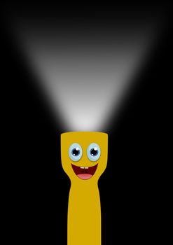 Illustration of a cartoon torch