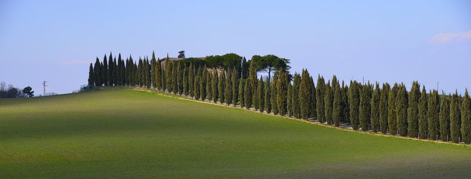 A classical view of a podere in the tuscan country